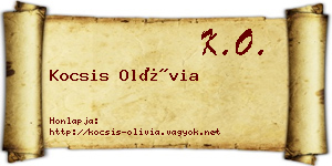 Kocsis Olívia névjegykártya