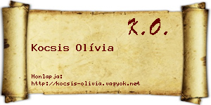 Kocsis Olívia névjegykártya