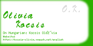 olivia kocsis business card